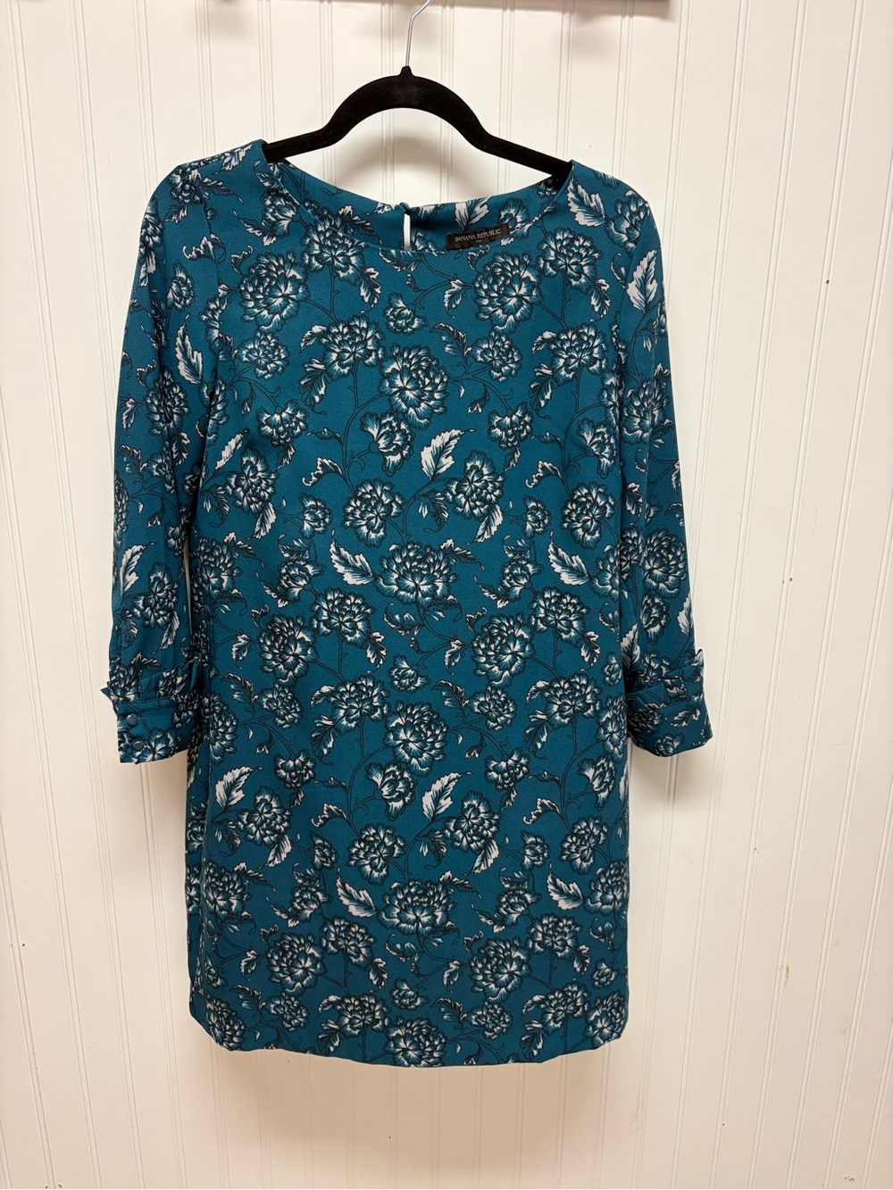 Banana Republic Teal Floral Blouse
